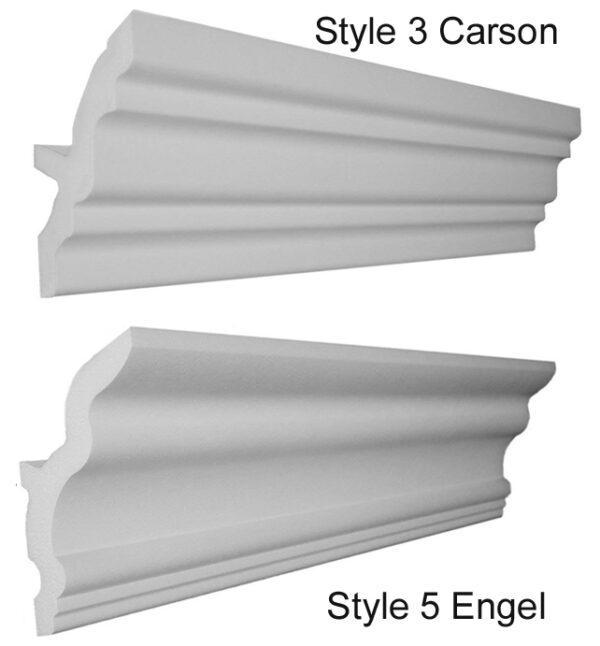 Vaulted foam crown molding